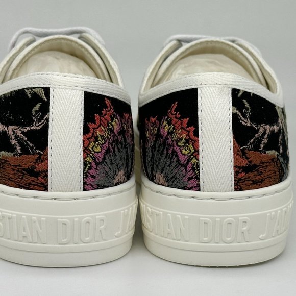 DIOR WALK'N Jardin Botaniqu Cotton Flat Lace Up Low Top Sneakers Shoes - Picture 8 of 16